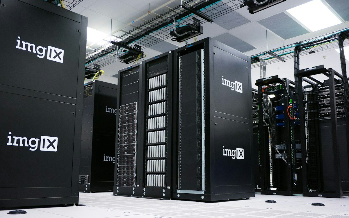 Server racks and network infrastructure in a data centre