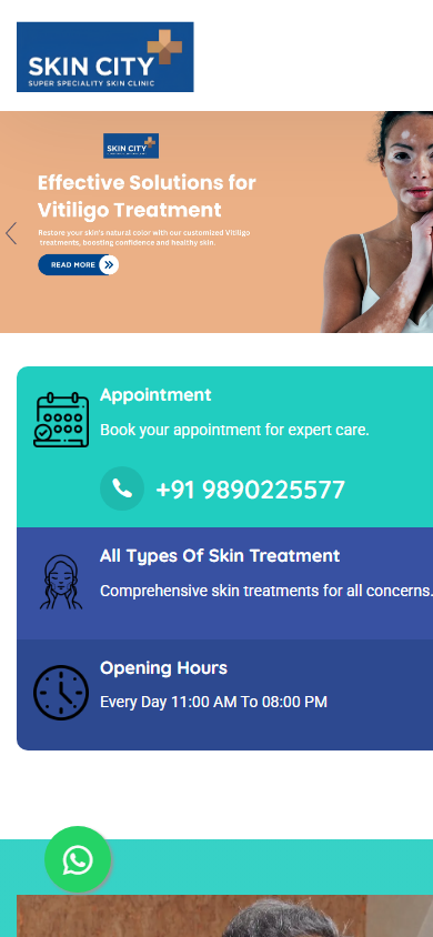 SkinCity India mobile website