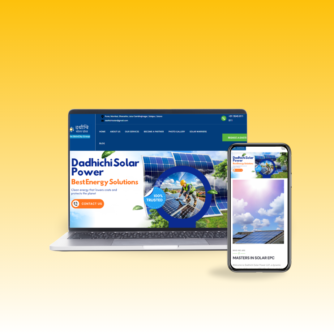 Dadhichi Solar Power responsive website