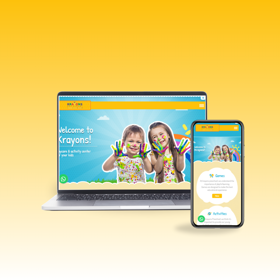Krayons Preschool responsive website
