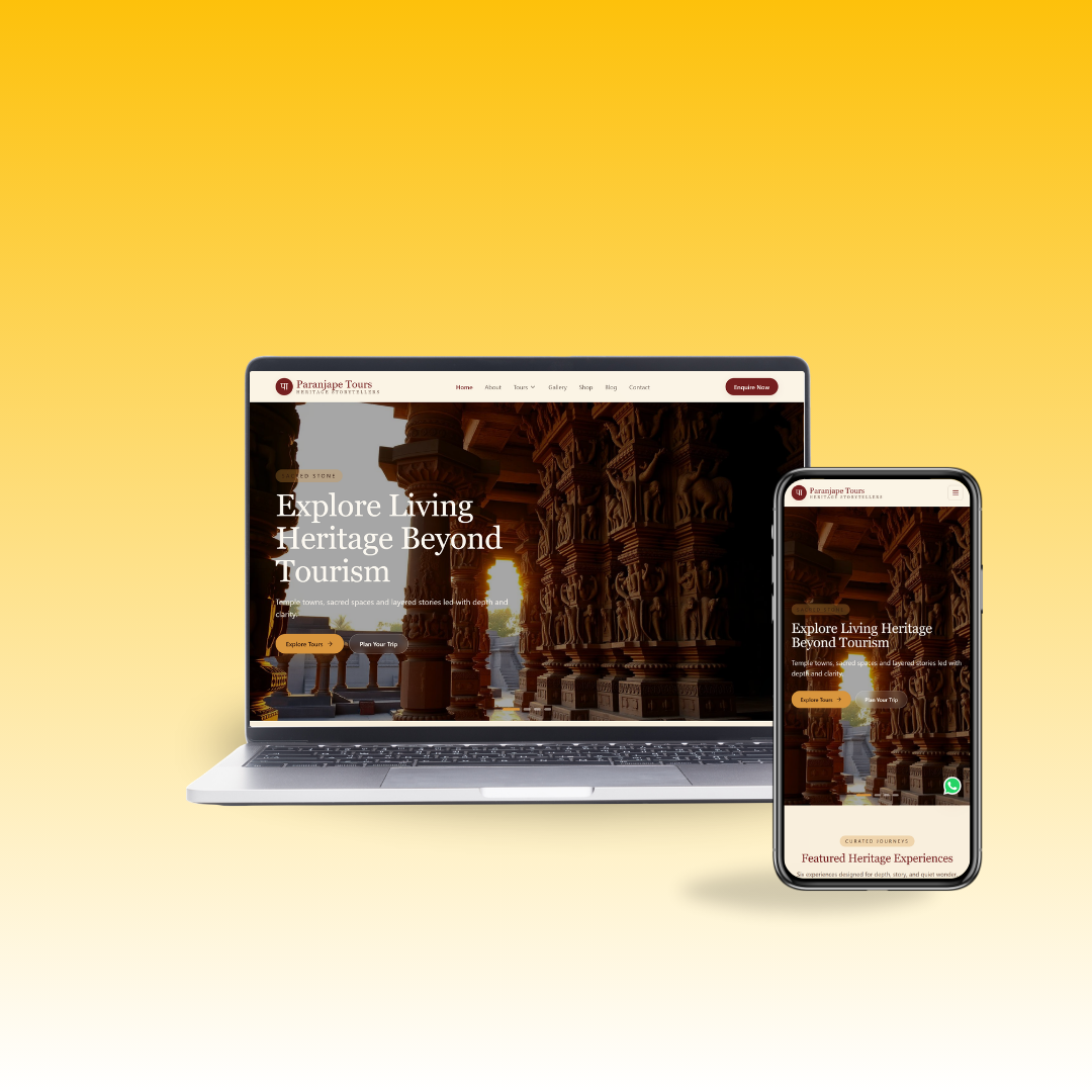 Paranjape Tours responsive website