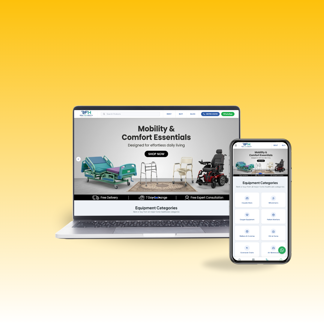 Rent For Health responsive website