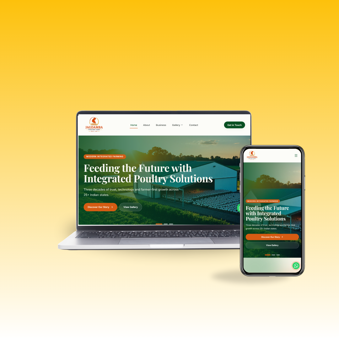 Jagdamba Poultry Farm responsive website