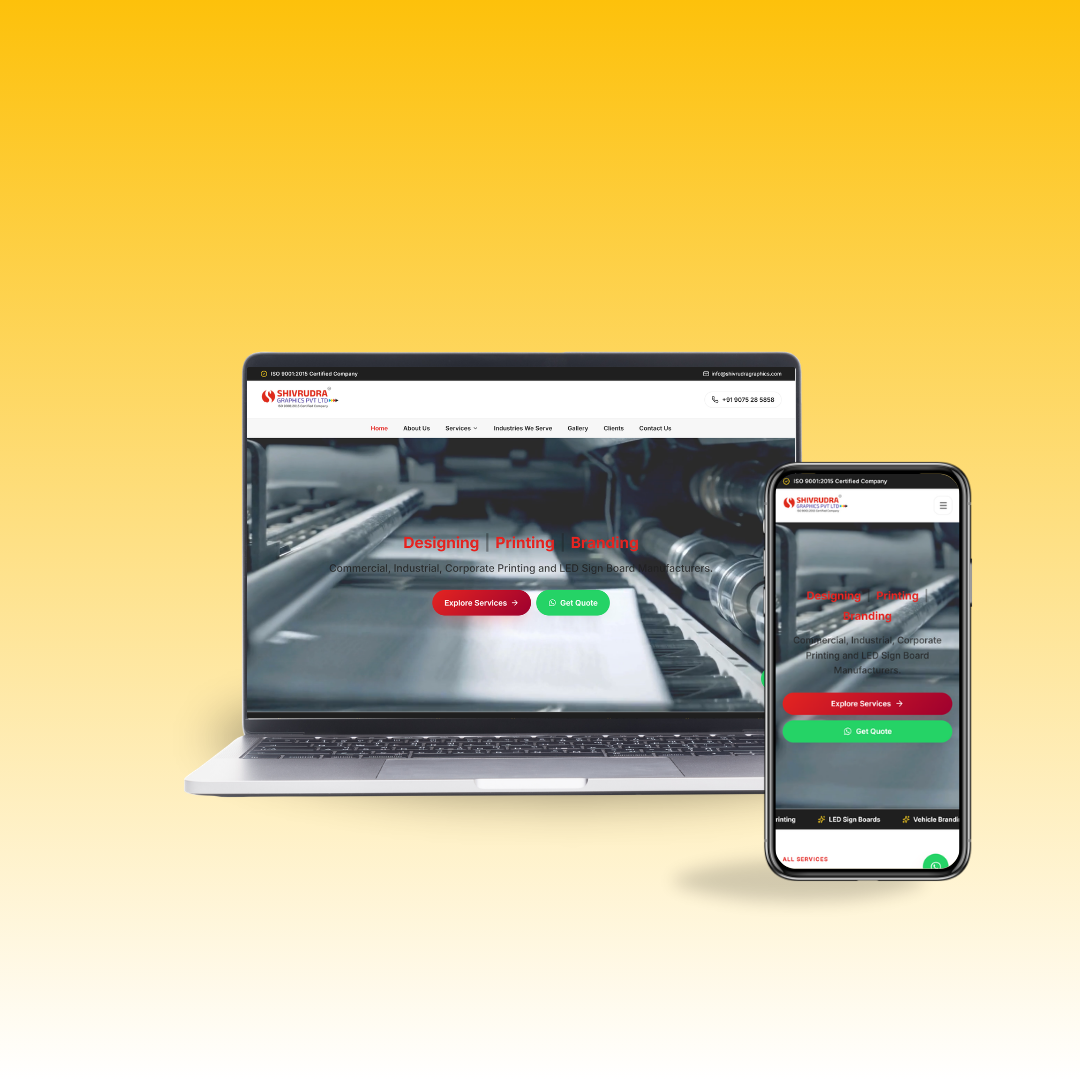 Shivrudra Graphics responsive website