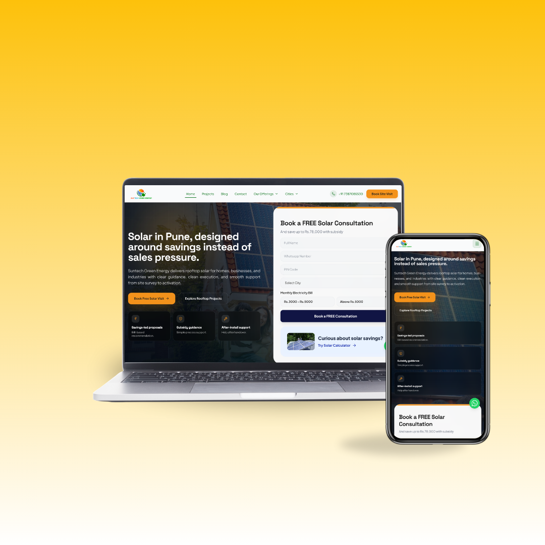 Suntech Green Energy Solar responsive website