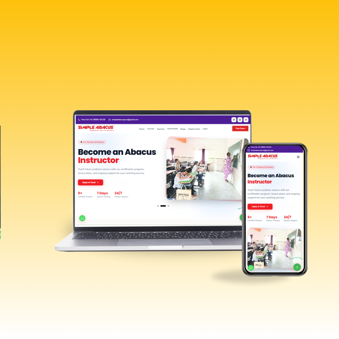 Simple Abacus complete responsive design concept