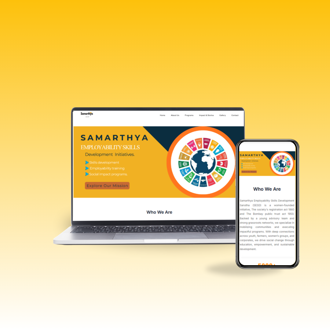 Samarthya Employability Skills Development Sanstha complete responsive design concept