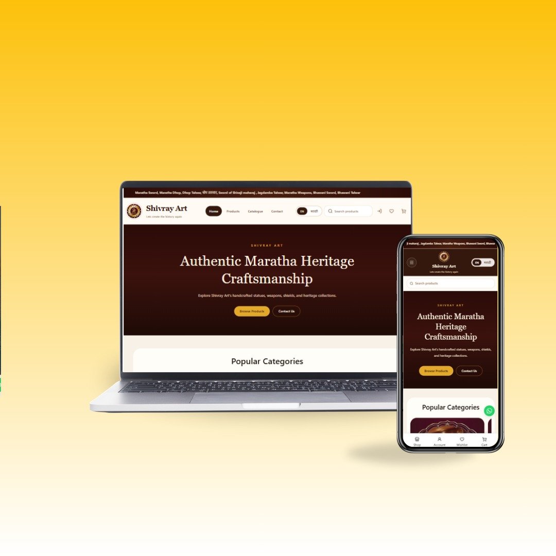 Shivray Art complete responsive design concept