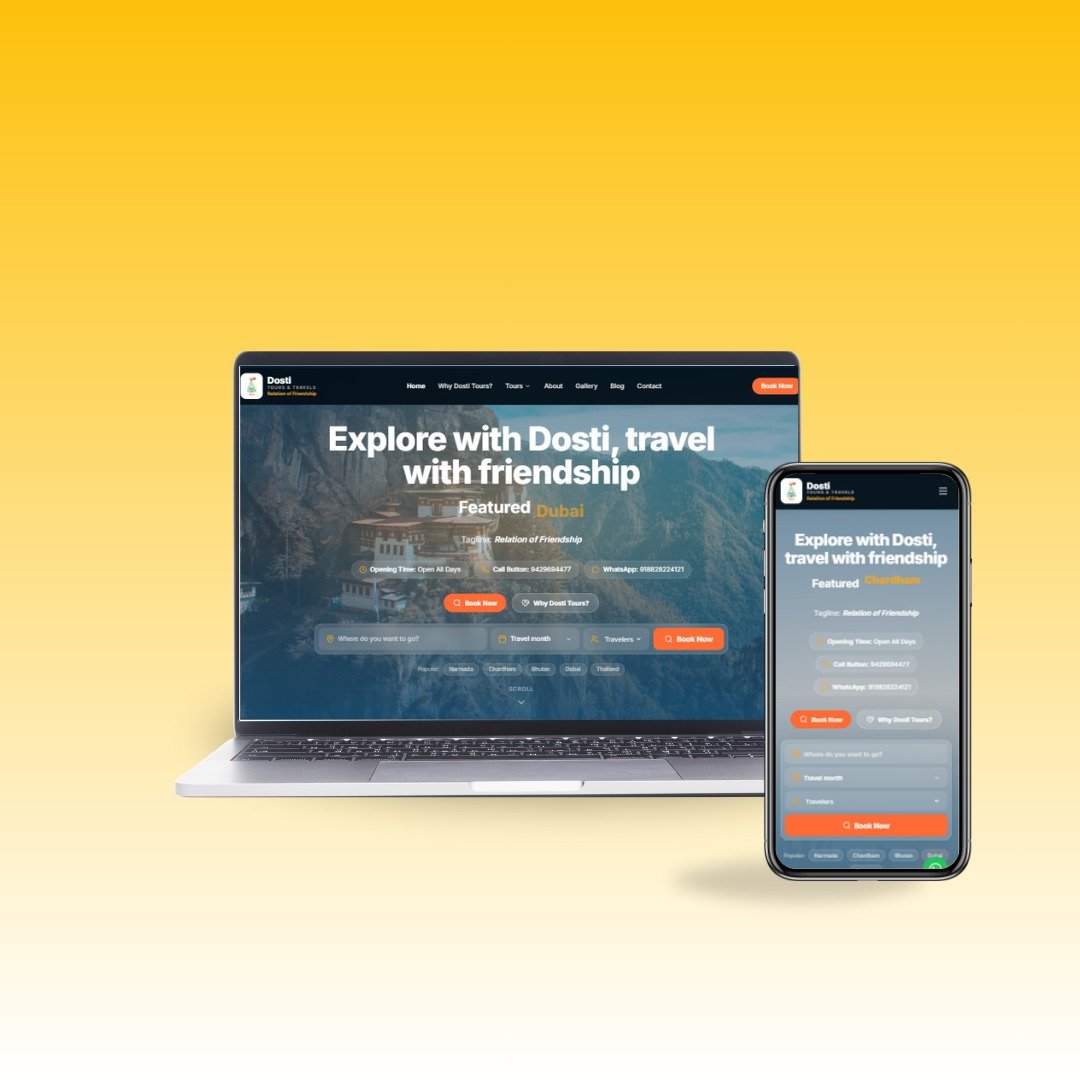 Dosti tours complete responsive design concept