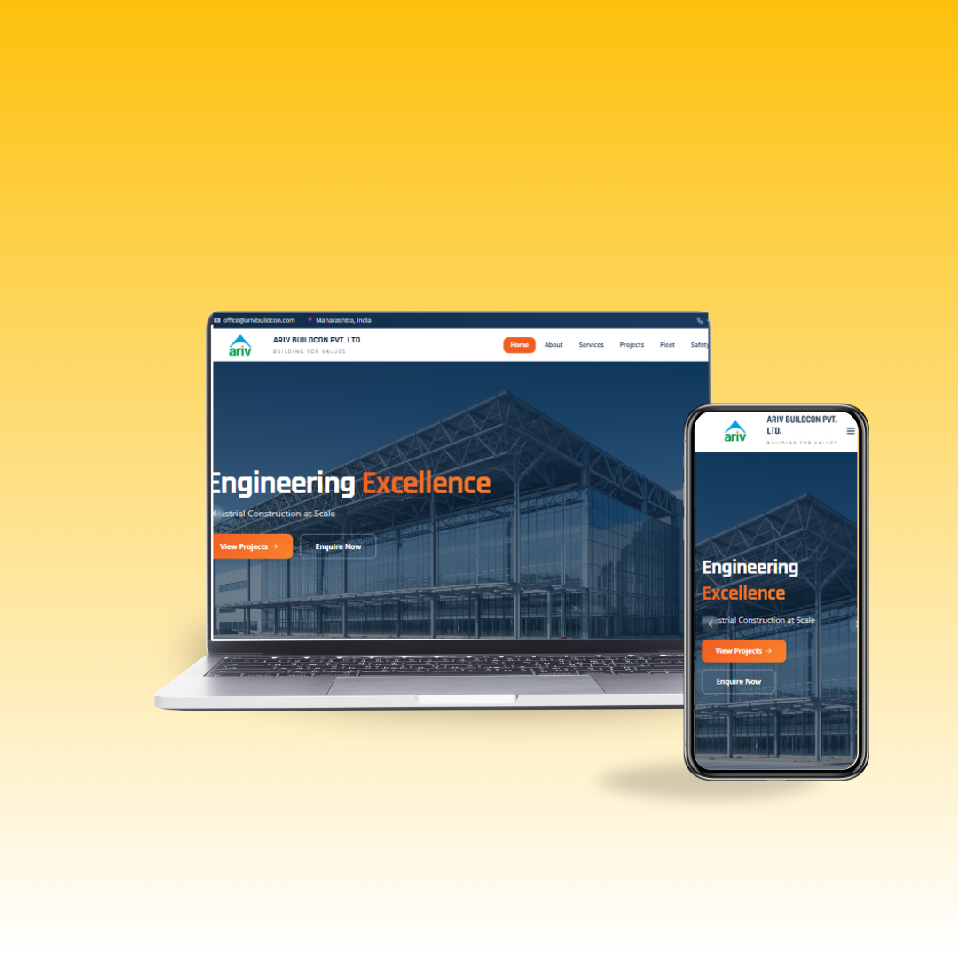 Ariv Buildcon complete responsive design concept