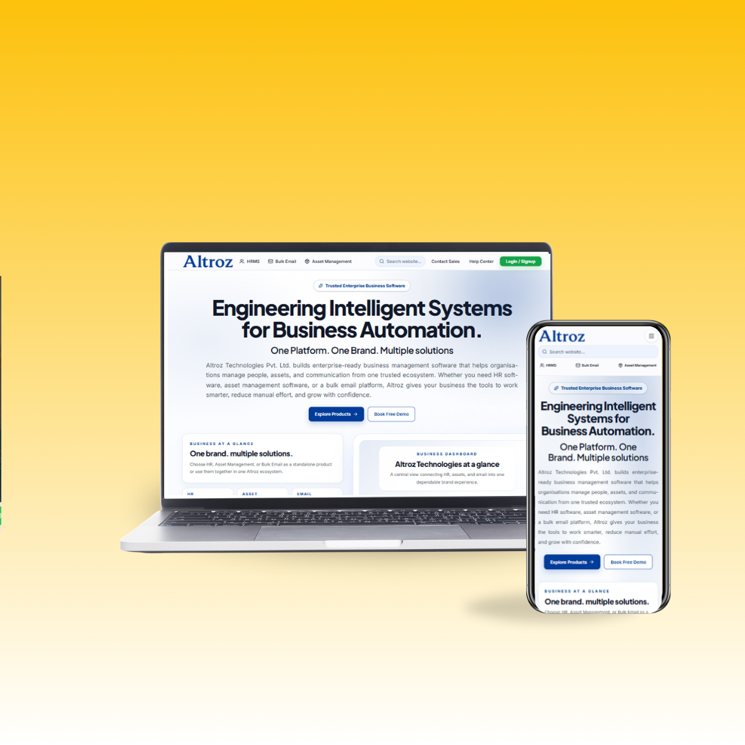 HRMS desktop website interface