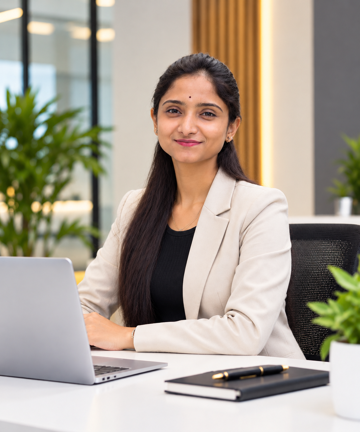 Pooja Pandey, co-founder of Webakoof, at her workspace